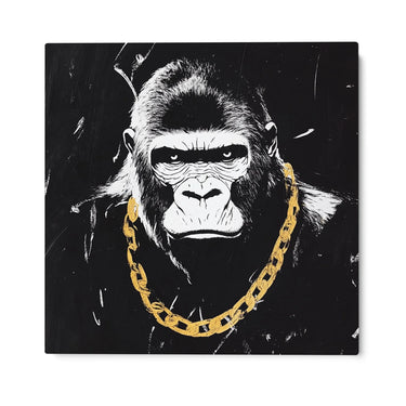 Quadro Stampa su Tela Black Gorilla - CupidoDesign