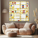Quadro Stampa su Tela Broadway Boogie-Woogie, Piet Mondrian - CupidoDesign