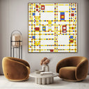 Quadro Stampa su Tela Broadway Boogie-Woogie, Piet Mondrian - CupidoDesign