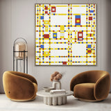 Quadro Stampa su Tela Broadway Boogie-Woogie, Piet Mondrian - CupidoDesign