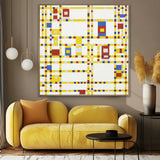 Quadro Stampa su Tela Broadway Boogie-Woogie, Piet Mondrian - CupidoDesign