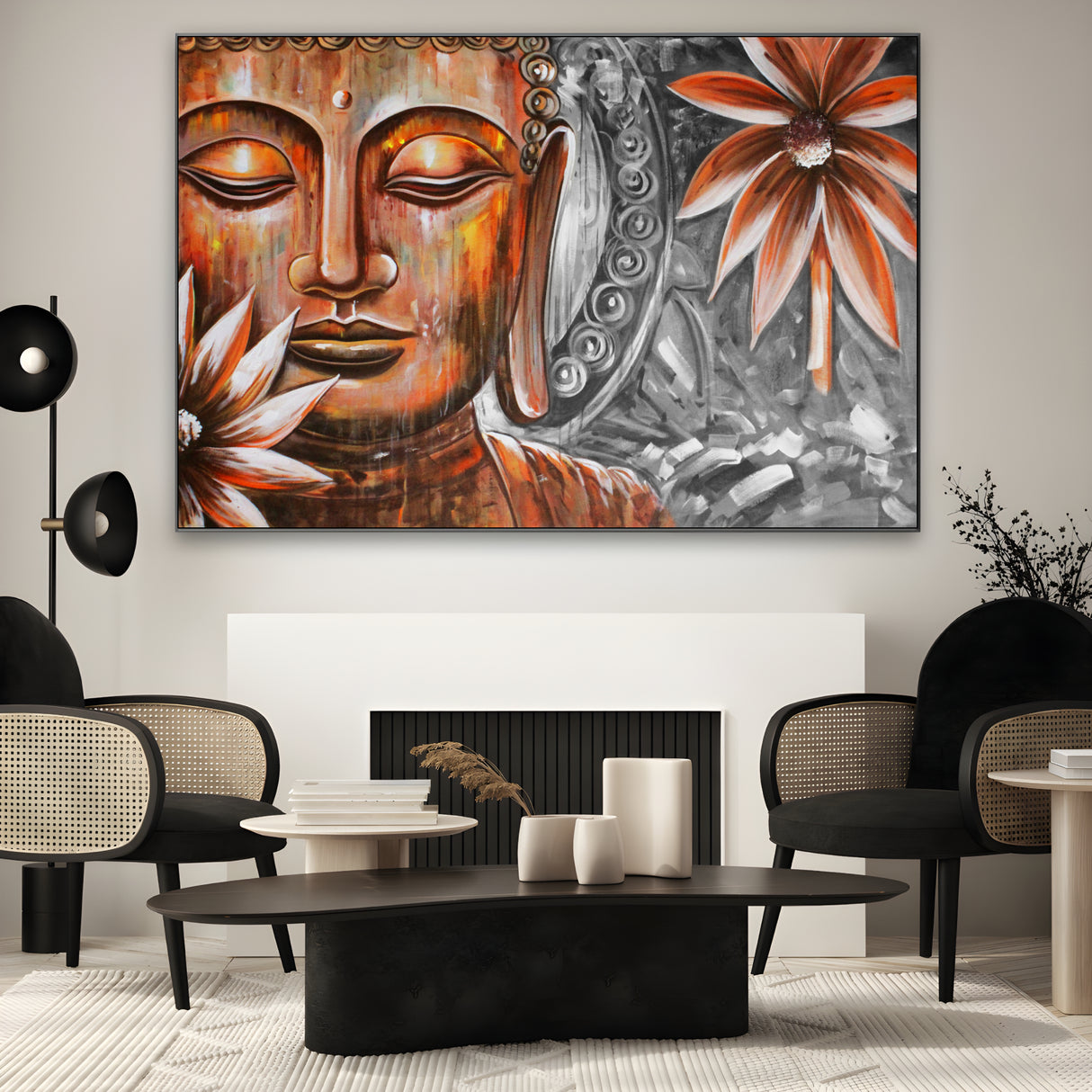 Upplyst Buddha 80x120cm