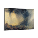 Quadro Stampa su Tela Bufera di neve Annibale e il suo esercito attraversano le Alpi, William Turner - CupidoDesign