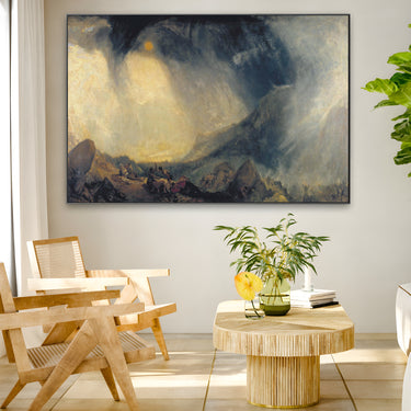 Quadro Stampa su Tela Bufera di neve Annibale e il suo esercito attraversano le Alpi, William Turner - CupidoDesign