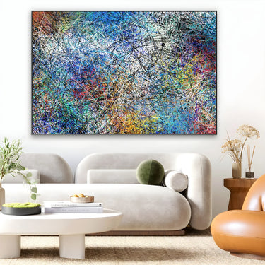 Quadro Stampa su Tela Caos cromatico - CupidoDesign