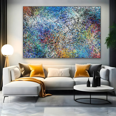 Quadro Stampa su Tela Caos cromatico - CupidoDesign