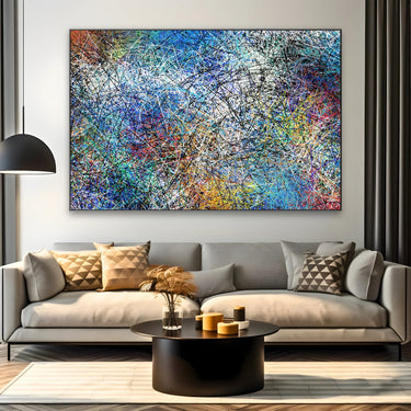 Quadro Stampa su Tela Caos cromatico - CupidoDesign