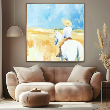 Quadro Stampa su Tela Cavaliere sul Mare - CupidoDesign