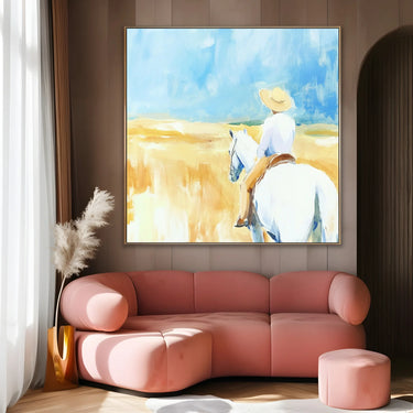 Quadro Stampa su Tela Cavaliere sul Mare - CupidoDesign