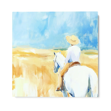 Quadro Stampa su Tela Cavaliere sul Mare - CupidoDesign