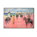 Quadro Stampa su Tela Cavalieri sulla spiaggia, Paul Gauguin - CupidoDesign