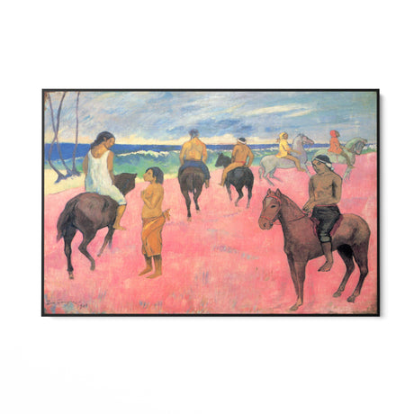 Quadro Stampa su Tela Cavalieri sulla spiaggia, Paul Gauguin - CupidoDesign