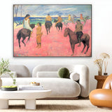 Quadro Stampa su Tela Cavalieri sulla spiaggia, Paul Gauguin - CupidoDesign