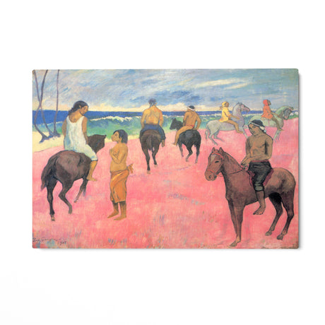 Quadro Stampa su Tela Cavalieri sulla spiaggia, Paul Gauguin - CupidoDesign