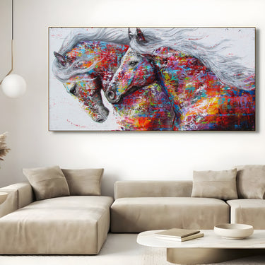 Quadro Stampa su Tela Cavalli Graffiti - CupidoDesign