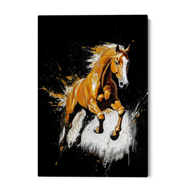 Quadro Stampa su Tela Cavallo Dorato - CupidoDesign