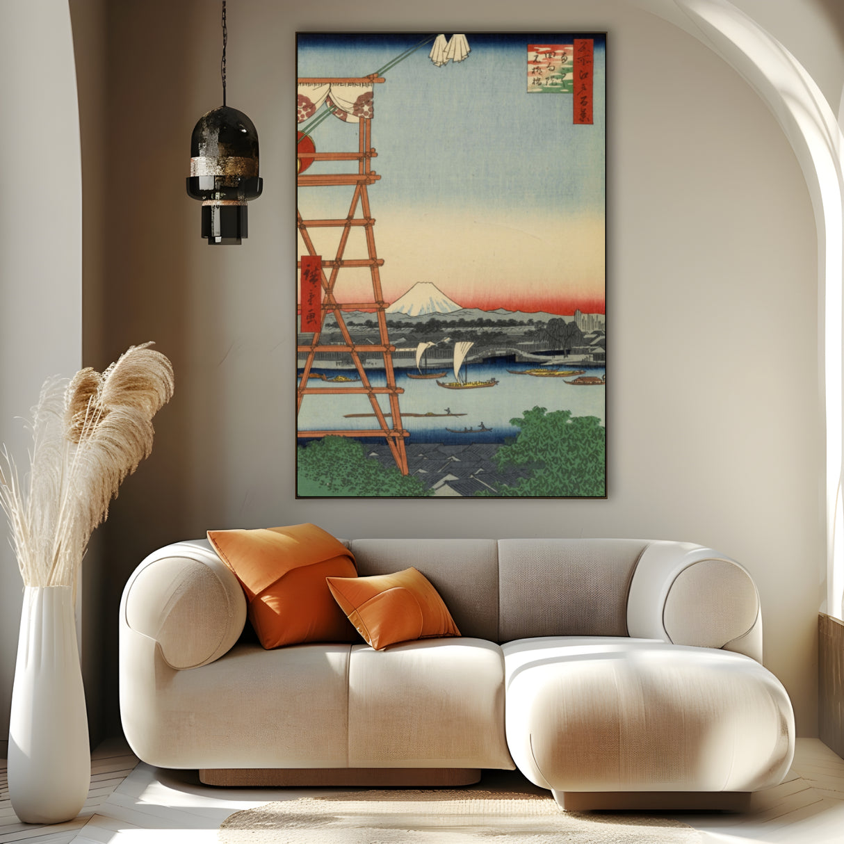 Quadro Stampa su Tela Cento vedute famose di Edo I, Utagawa Hiroshige - CupidoDesign