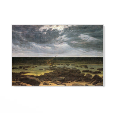 Quadro Stampa su Tela Chiaro di luna sul mare, Caspar David Friedrich - CupidoDesign
