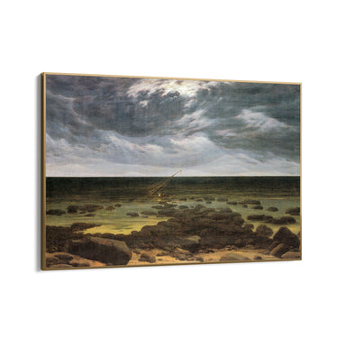 Quadro Stampa su Tela Chiaro di luna sul mare, Caspar David Friedrich - CupidoDesign