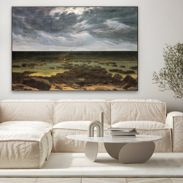 Quadro Stampa su Tela Chiaro di luna sul mare, Caspar David Friedrich - CupidoDesign