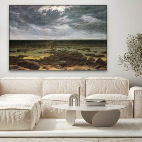 Quadro Stampa su Tela Chiaro di luna sul mare, Caspar David Friedrich - CupidoDesign