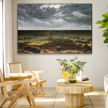 Quadro Stampa su Tela Chiaro di luna sul mare, Caspar David Friedrich - CupidoDesign