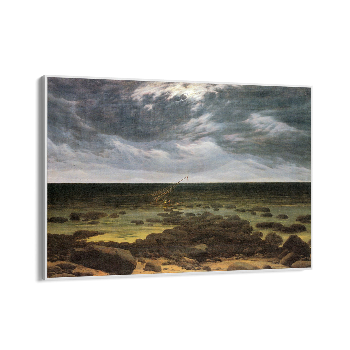 Quadro Stampa su Tela Chiaro di luna sul mare, Caspar David Friedrich - CupidoDesign