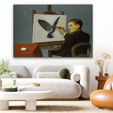 Quadro Stampa su Tela Chiaroveggenza, René Magritte - CupidoDesign