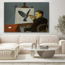 Quadro Stampa su Tela Chiaroveggenza, René Magritte - CupidoDesign
