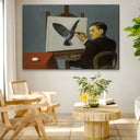 Quadro Stampa su Tela Chiaroveggenza, René Magritte - CupidoDesign