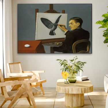 Quadro Stampa su Tela Chiaroveggenza, René Magritte - CupidoDesign
