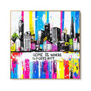 Quadro Stampa su Tela Città Pop - CupidoDesign