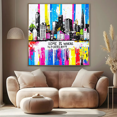 Quadro Stampa su Tela Città Pop - CupidoDesign