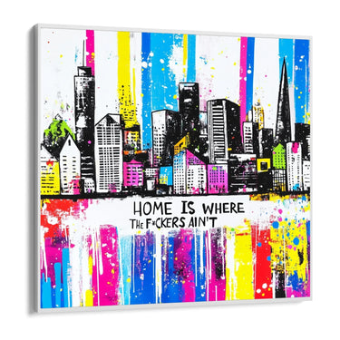 Quadro Stampa su Tela Città Pop - CupidoDesign