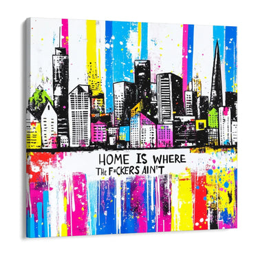 Quadro Stampa su Tela Città Pop - CupidoDesign