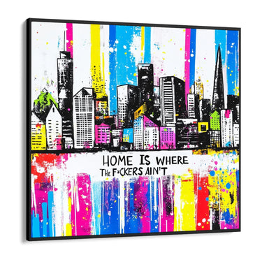 Quadro Stampa su Tela Città Pop - CupidoDesign