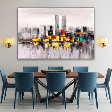 Quadro Stampa su Tela Città Riflessa - CupidoDesign