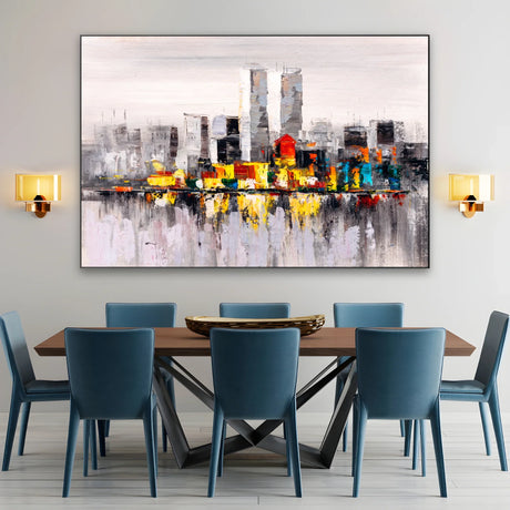 Quadro Stampa su Tela Città Riflessa - CupidoDesign