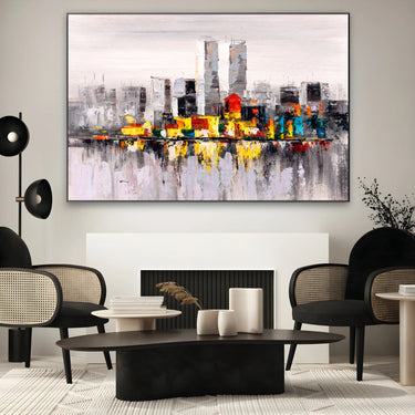 Quadro Stampa su Tela Città Riflessa - CupidoDesign