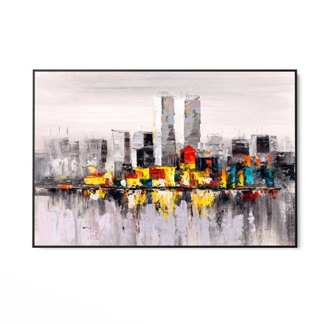 Quadro Stampa su Tela Città Riflessa - CupidoDesign