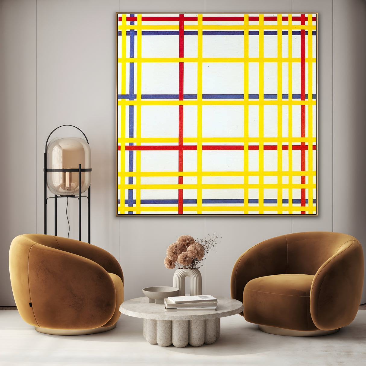Quadro Stampa su Tela Città di New York, Piet Mondrian - CupidoDesign