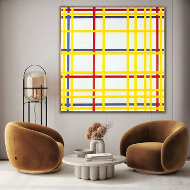Quadro Stampa su Tela Città di New York, Piet Mondrian - CupidoDesign