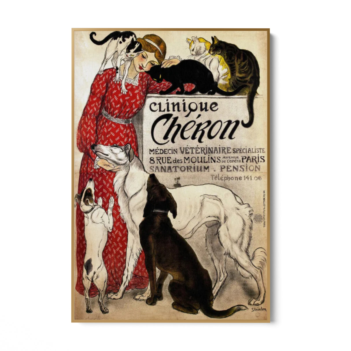 Quadro Stampa su Tela Clinique Chéron, Théophile Steinlen - CupidoDesign