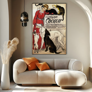 Quadro Stampa su Tela Clinique Chéron, Théophile Steinlen - CupidoDesign