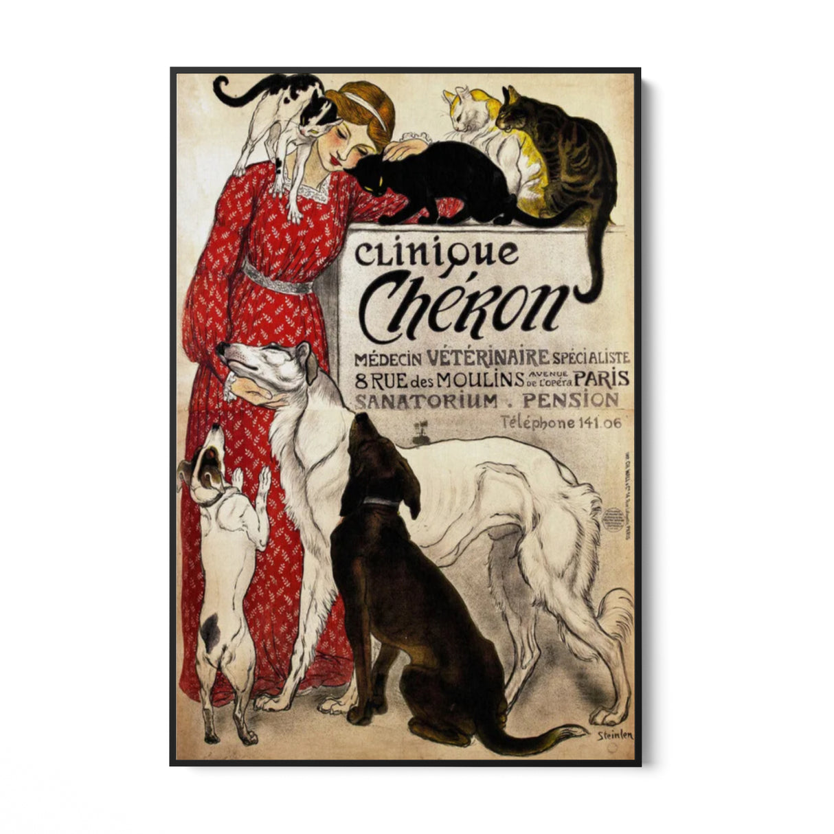 Quadro Stampa su Tela Clinique Chéron, Théophile Steinlen - CupidoDesign