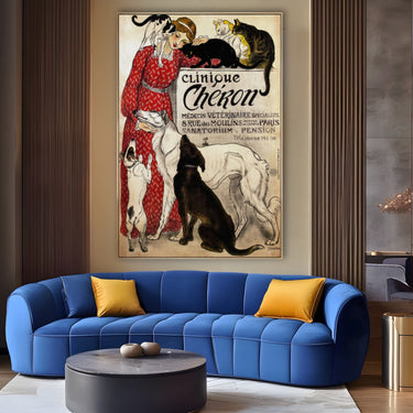 Quadro Stampa su Tela Clinique Chéron, Théophile Steinlen - CupidoDesign