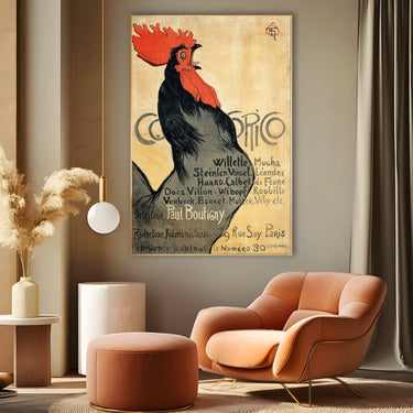 Quadro Stampa su Tela Cocorico, Théophile Alexandre - CupidoDesign