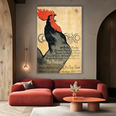 Quadro Stampa su Tela Cocorico, Théophile Alexandre - CupidoDesign