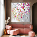 Quadro Stampa su Tela Colate Bianche - CupidoDesign