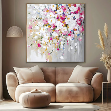 Quadro Stampa su Tela Colate Bianche - CupidoDesign
